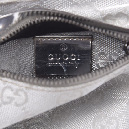 Gucci GG Monogram Web Double Pocket Belt Bag Silver 6 of 8