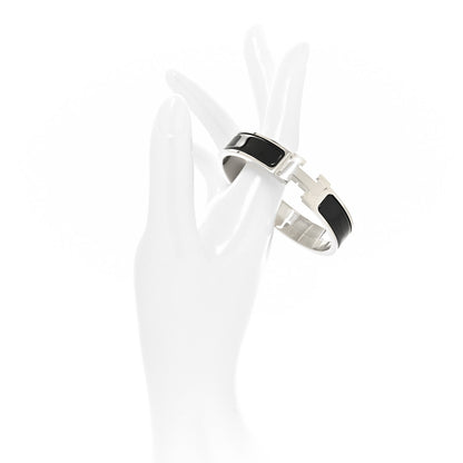 Hermes Enamel Narrow Clic Clac H Bracelet PM Black 2 of 6