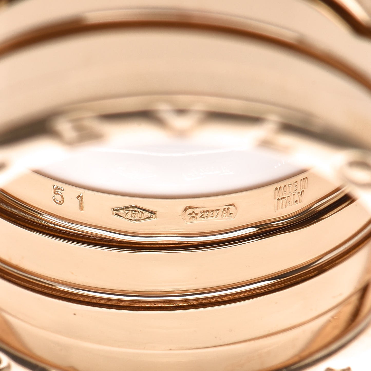 18K Yellow Gold B.Zero1 Three-Band Ring 51 5.75