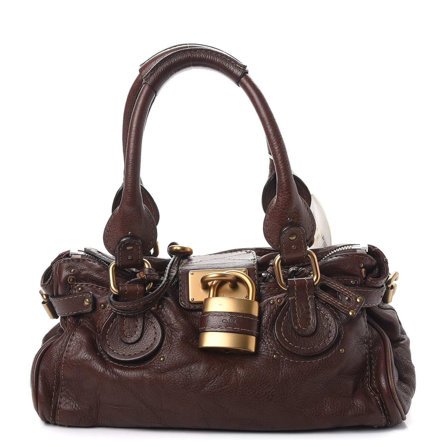 Chloe Calfskin Paddington Satchel Chocolate 1 of 14