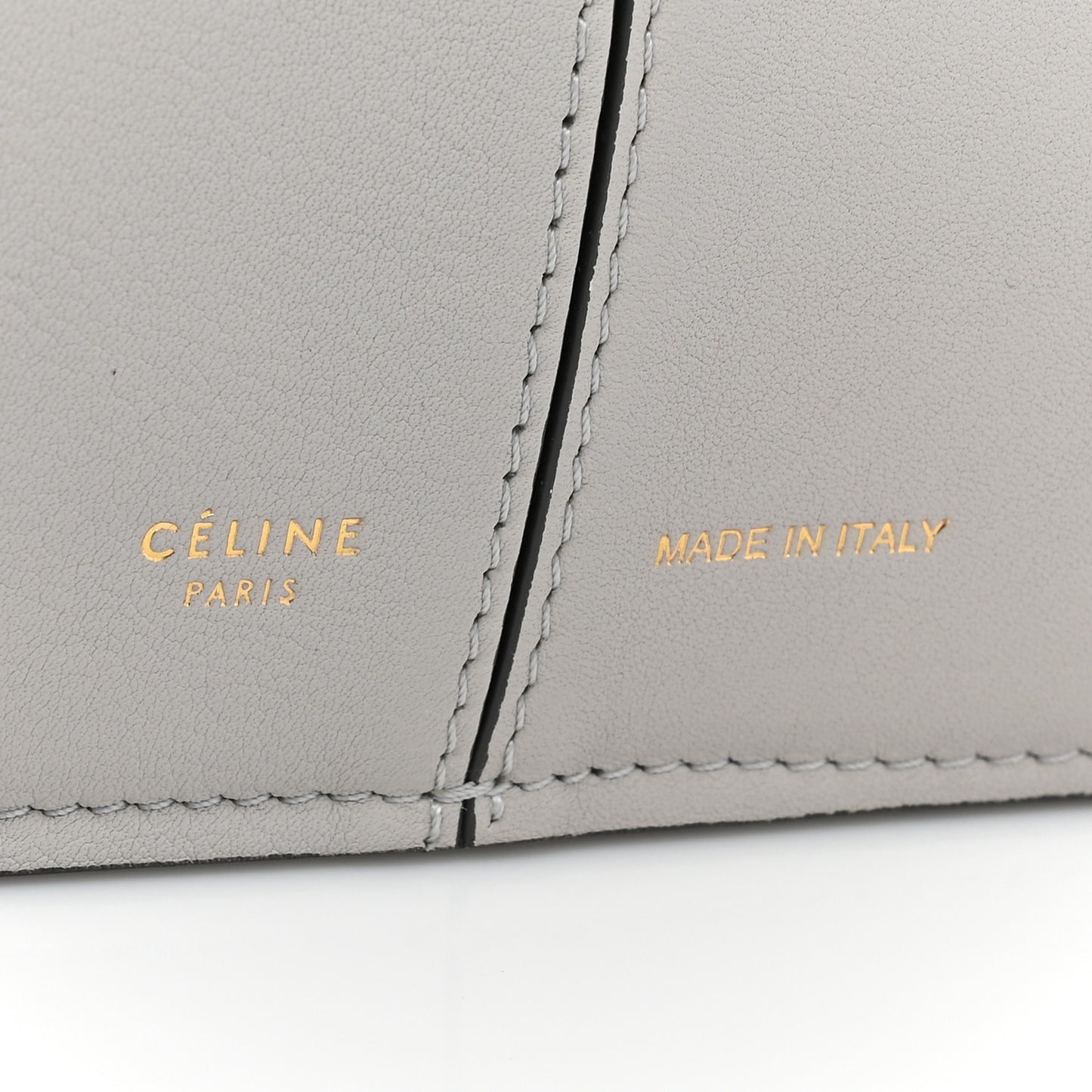 Smooth Calfskin Medium Tri-Fold Bag Pearl Grey