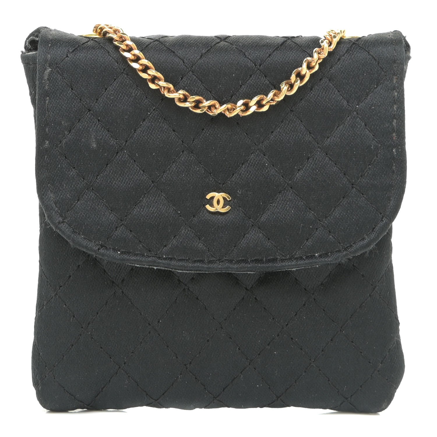 Chanel Grosgrain Quilted Micro Flap Bag Black 1 of 10