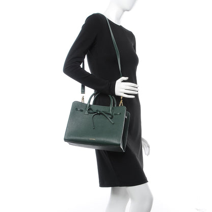 Mansur Gavriel Tumble Calfskin Mini Sun Bag Moss 3 of 8