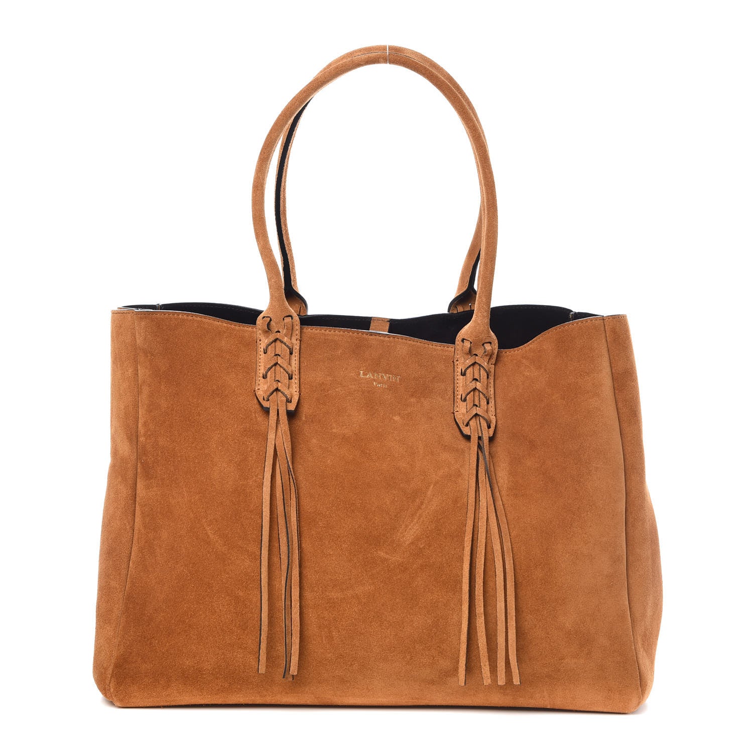 Lanvin Suede Small Fringe Shopper Tote Ginger Red 3 of 12