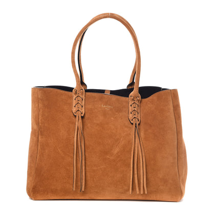 Lanvin Suede Small Fringe Shopper Tote Ginger Red 3 of 12