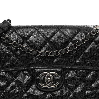 Chanel Crumpled Grained Calfskin Medium CC Crave Flap Black 5 of 11