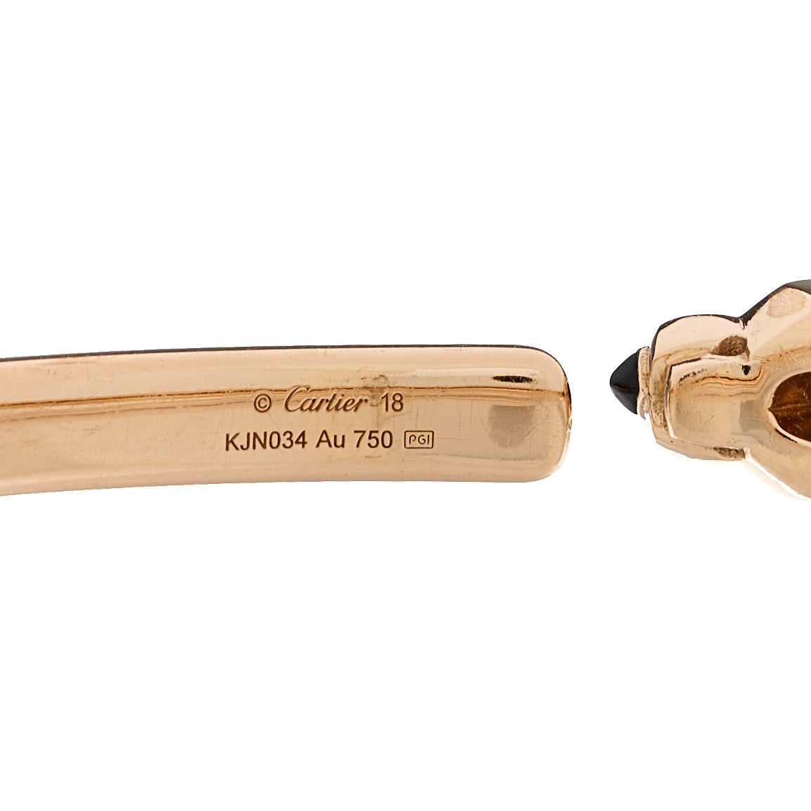 18K Pink Gold Tsavorite Black Onyx Panthere De Cartier Bracelet 18