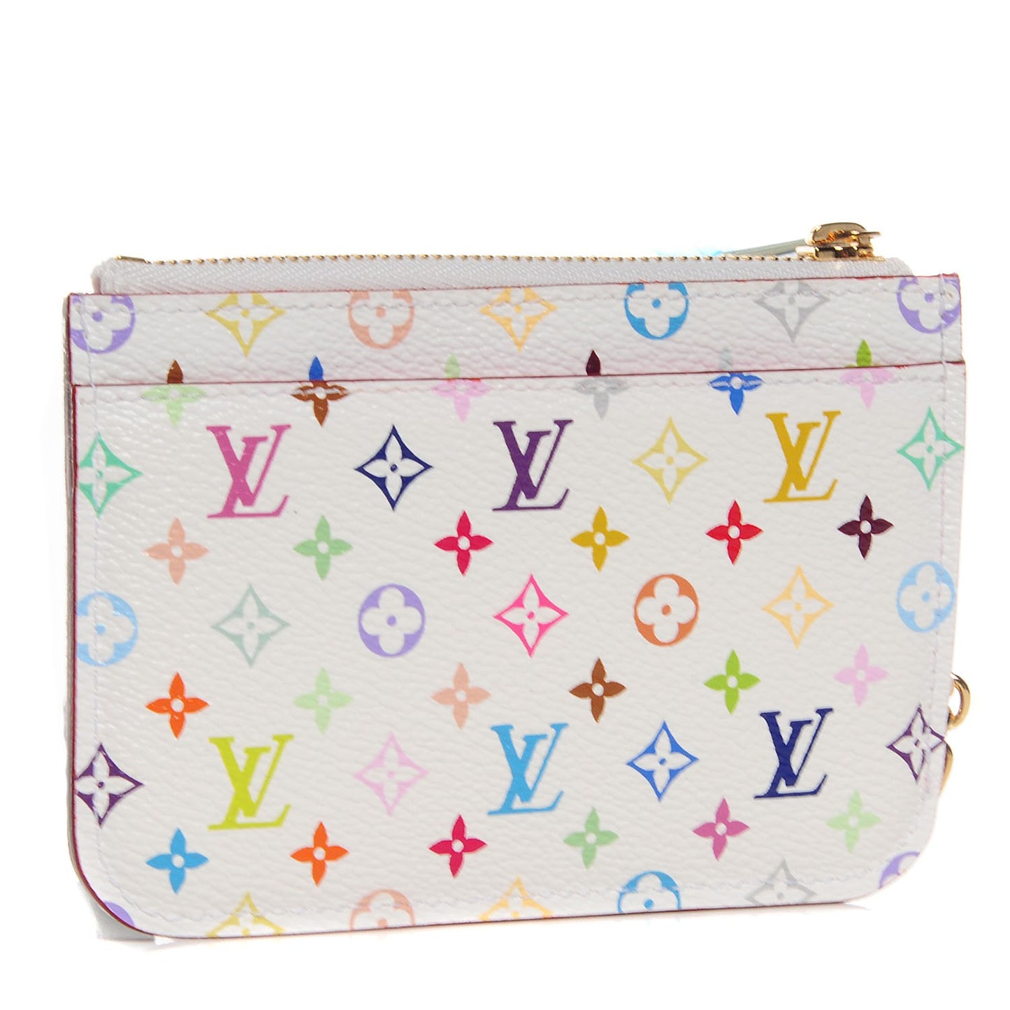 Monogram Multicolor Key Pouch White Litchi