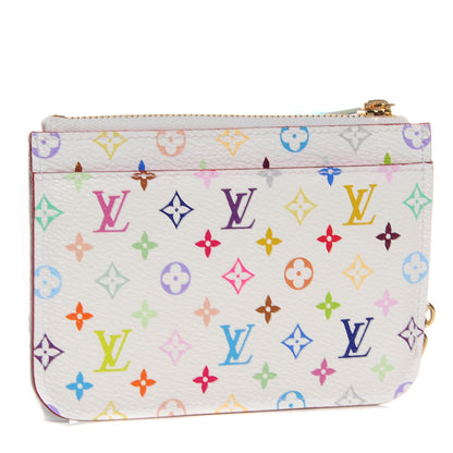 Louis Vuitton Monogram Multicolor Key Pouch White Litchi 3 of 7