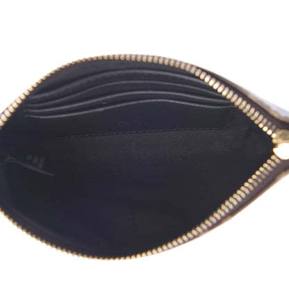 Fendi Glazed Fabric Vitello Century FF 1974 Stamp Patch XS FFreedom Flat Pouch Mogano Panna Black 5 of 8