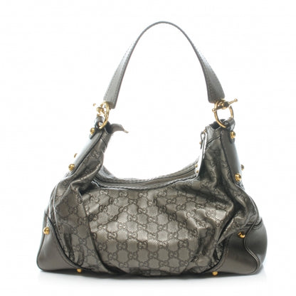 Gucci Guccissima Medium Jockey Hobo Pewter 1 of 8