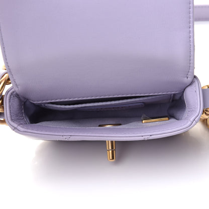 Chanel Calfskin Quilted Mini Framing Chain Bag Light Purple 5 of 10
