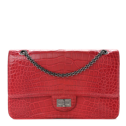 Chanel Crocodile 2.55 Reissue 227 Flap Red 1 of 12