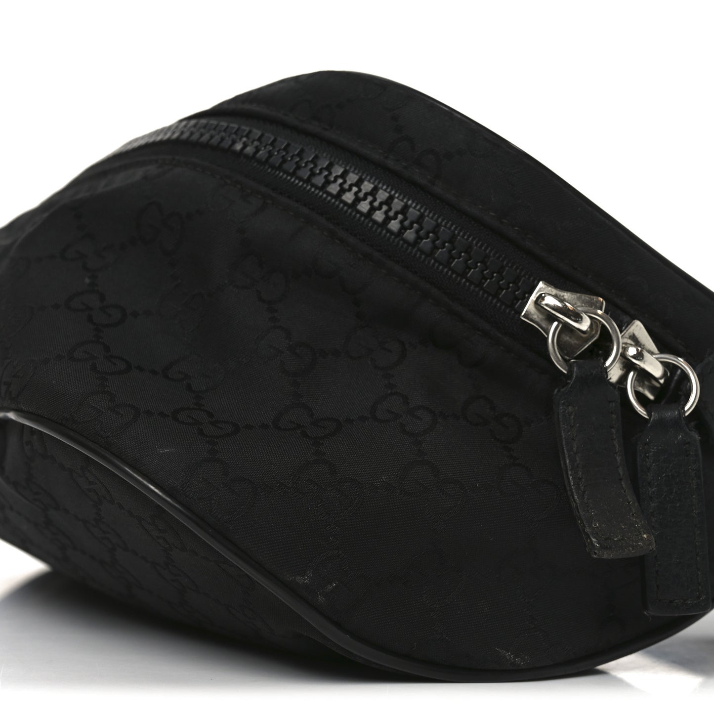 Nylon Monogram Fanny Pack Belt Bag Black
