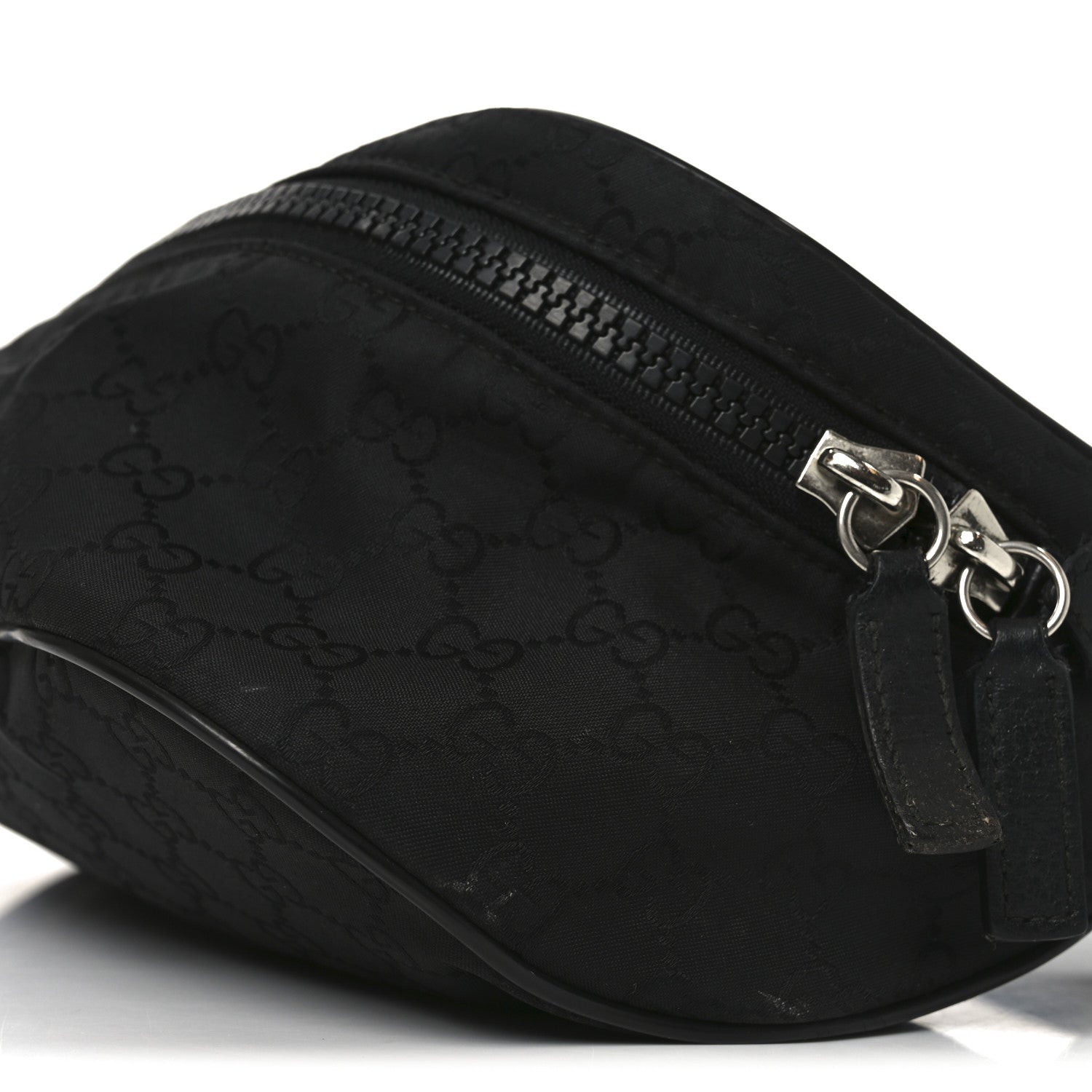 Gucci Nylon Monogram Fanny Pack Belt Bag Black 9 of 9