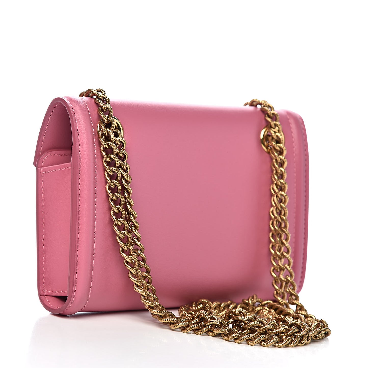 Smooth Calfskin Mini Devotion Crossbody Bag Rosa