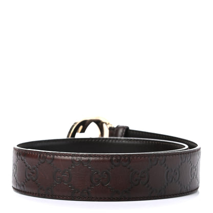 Gucci Guccissima Interlocking G Belt 75 30 Dark Brown 2 of 5