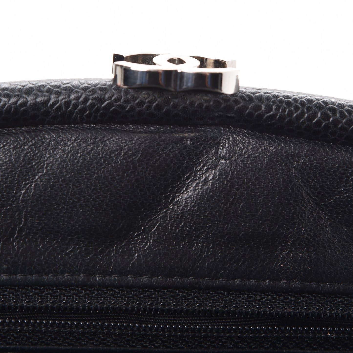 Caviar Quilted Timeless Clutch Black