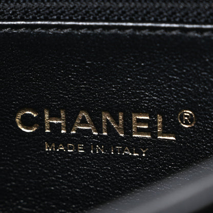 Chanel Lambskin Chevron Quilted Medium Trendy CC Dual Handle Flap Bag Black Black 6 of 11