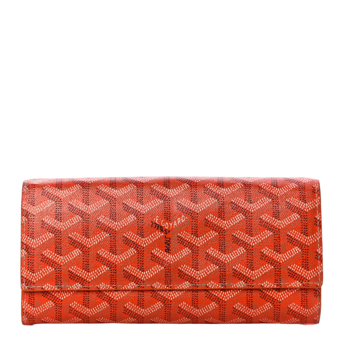 Goyardine Varenne Long Wallet Orange