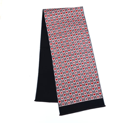 Gucci Wool Cotton GG Monogram MHerry Scarf Violet Pink 2 of 4