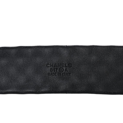 Chanel Lambskin Studded CC Chain Belt 80 32 Black 5 of 7