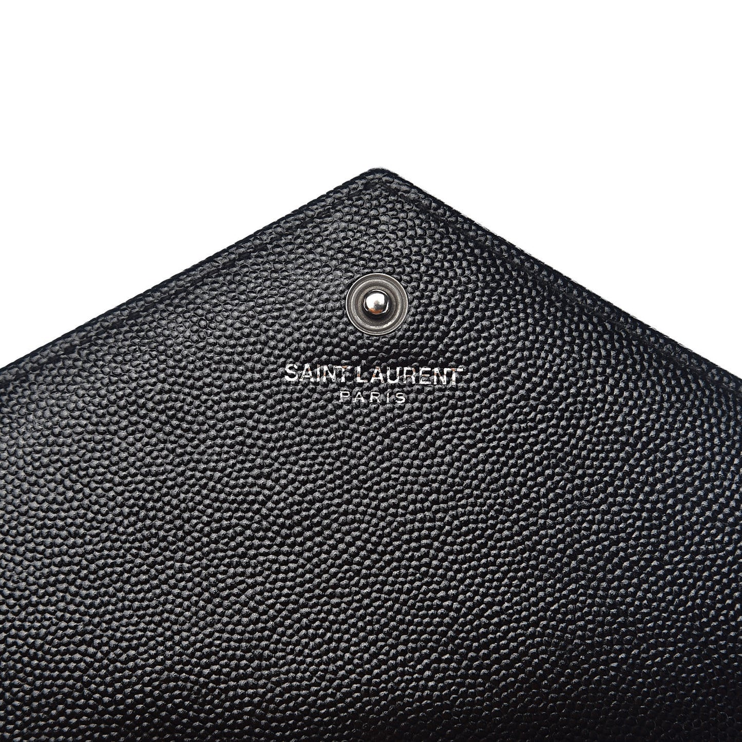 Grain De Poudre Matelasse Chevron Monogram Chain Wallet Black