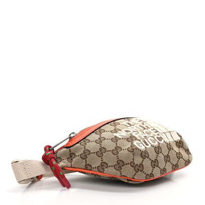 Gucci X THE NORTH FACE Monogram Textured Dollar Calfskin Embroidered Belt Bag Beige Ebony Mystic White Deep Orange 4 of 10