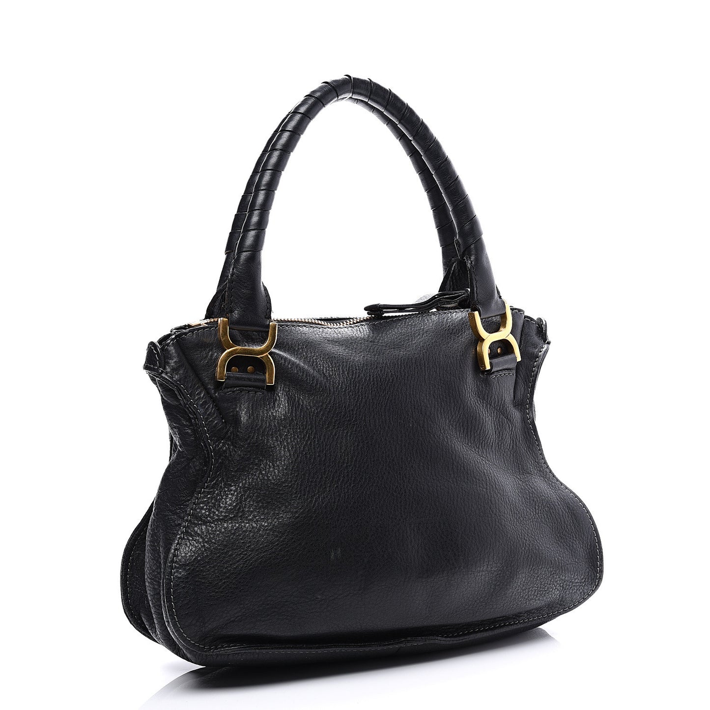 Calfskin Medium Marcie Satchel Black