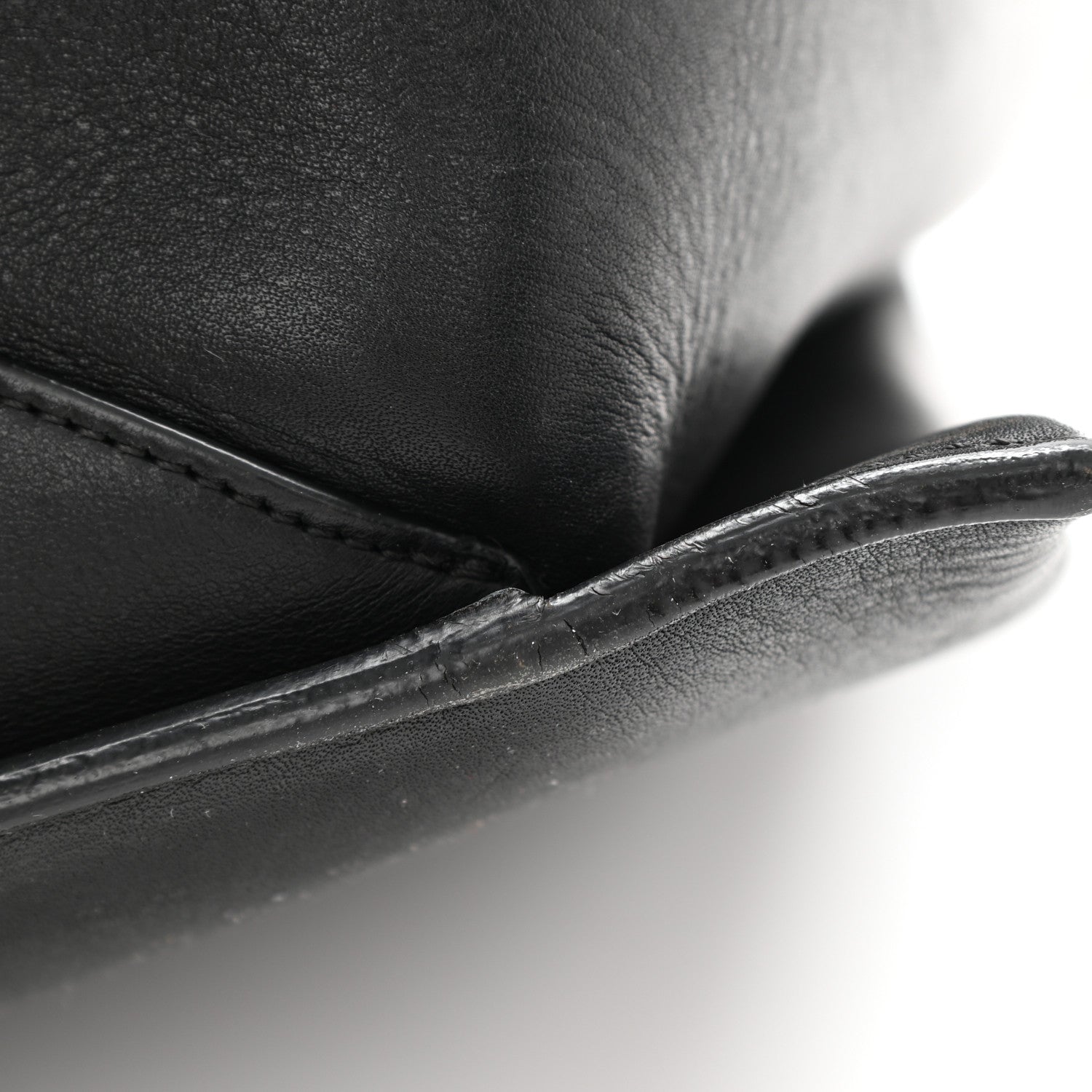 Celine Baby Grained Calfskin Medium Tri-Fold Bag Black 14 of 18