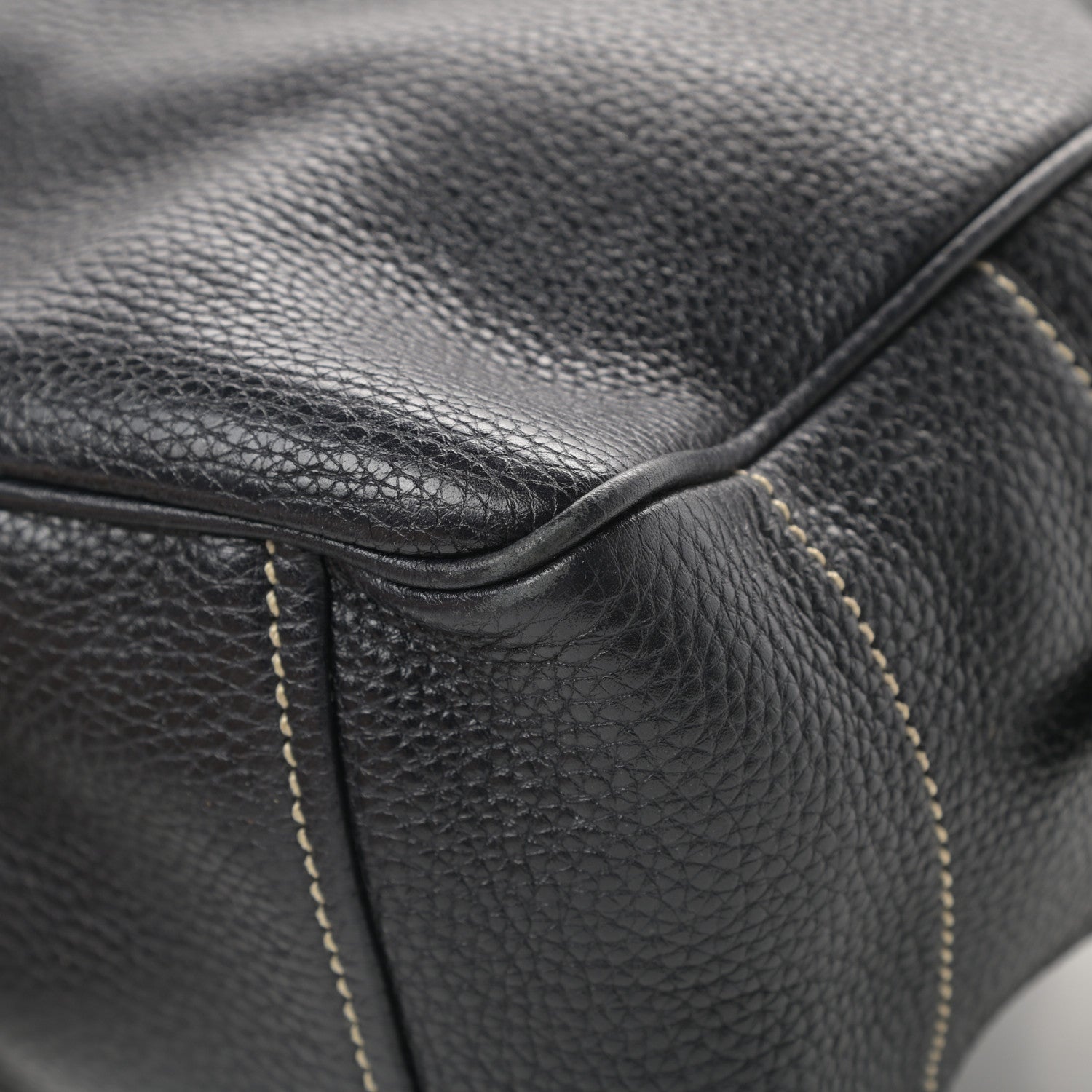 Prada Vitello Daino Bowler Black 10 of 14