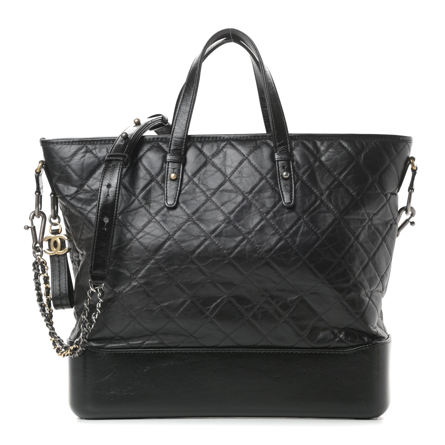 Chanel Calfskin Quilted Large Gabrielle Shopping Tote Black 1 of 17