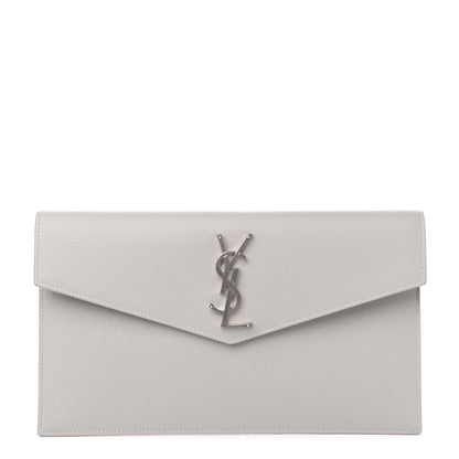 Saint Laurent Grain De Poudre Uptown Pouch Granite 1 of 7