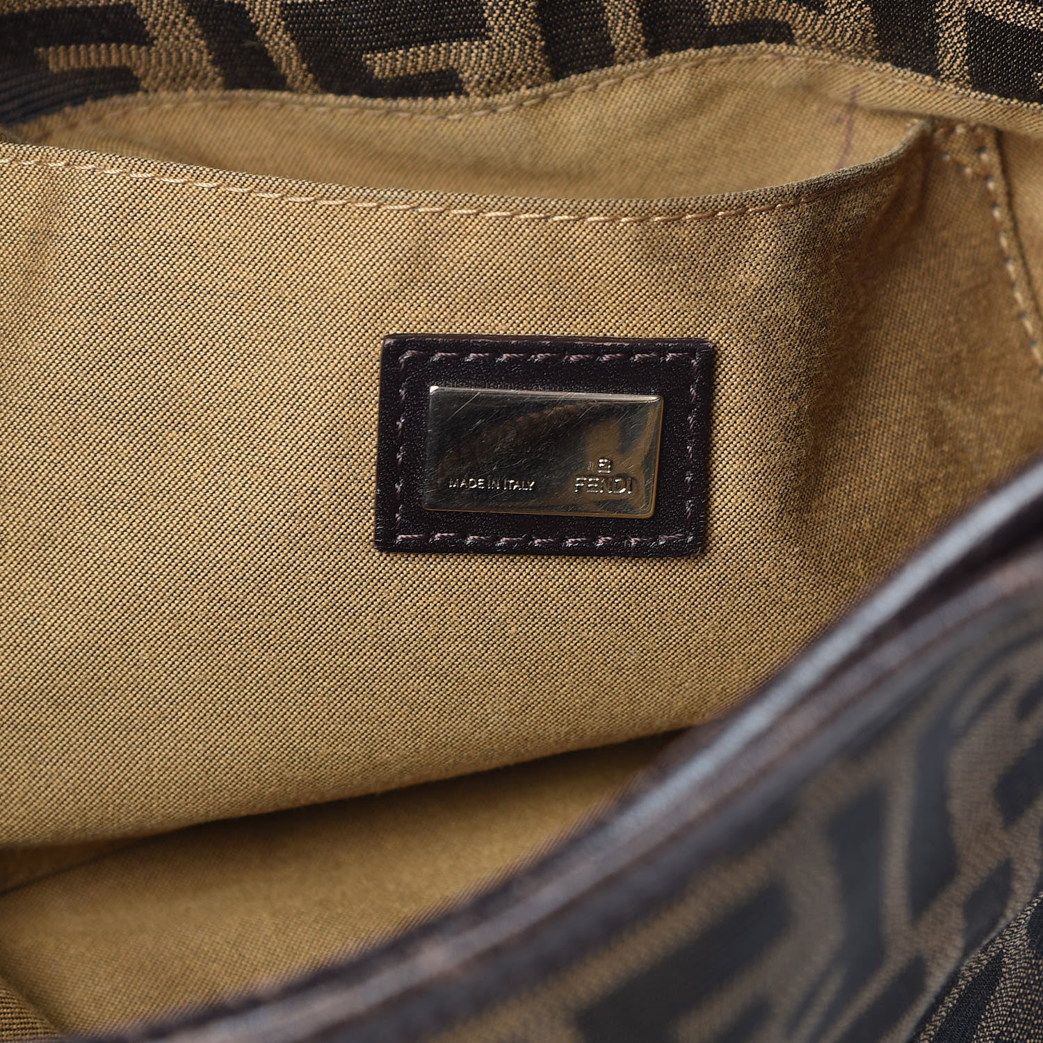 Fendi Zucca Small Chef Shopping Tote Tobacco Moro 6 of 24