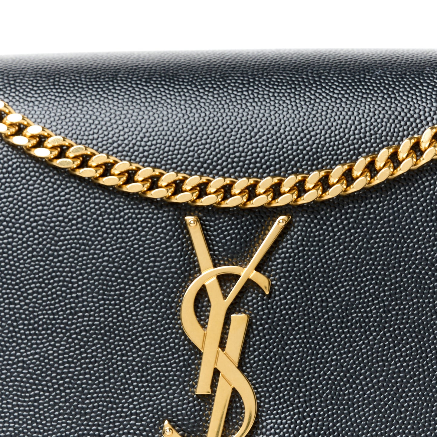 Grain De Poudre Medium Classic Monogram Kate Satchel Black