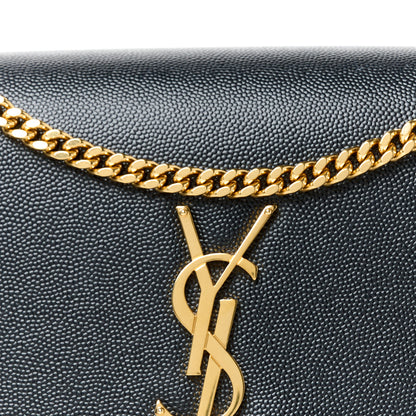 Saint Laurent Grain De Poudre Medium Classic Monogram Kate Satchel Black 8 of 10