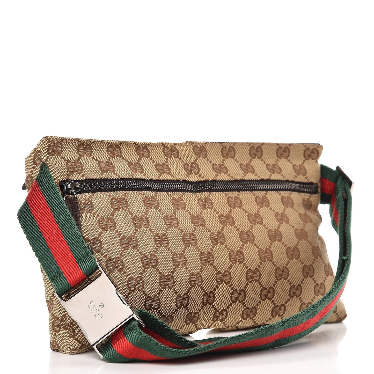Monogram Web Belt Bag Dark Brown