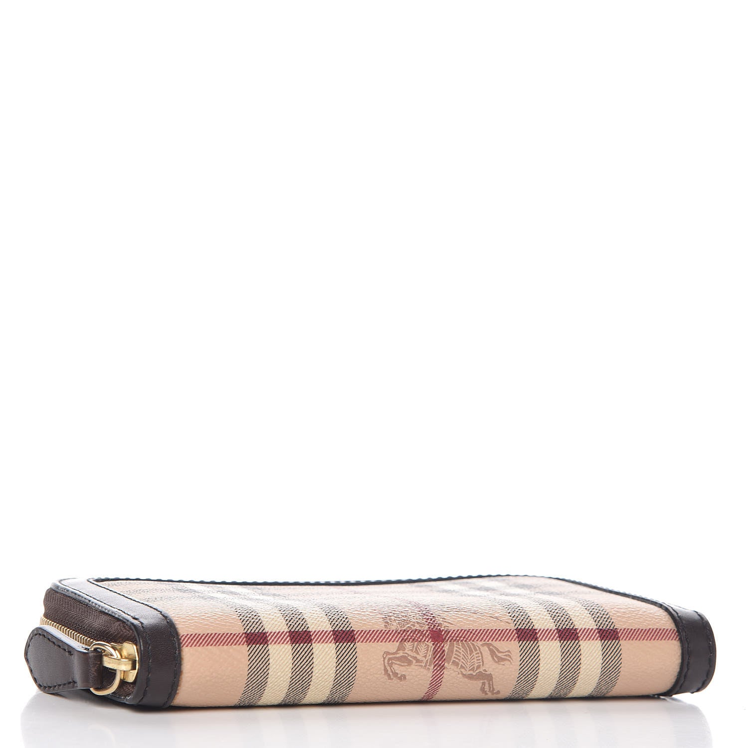 Burberry Haymarket Check Large Ziggy Zip Around Wallet Chocolate 4 of 9