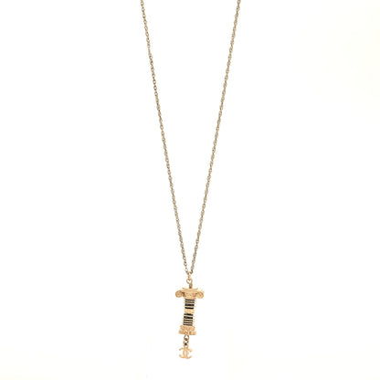 Chanel Ancient Greek Column CC Necklace Gold 1 of 5