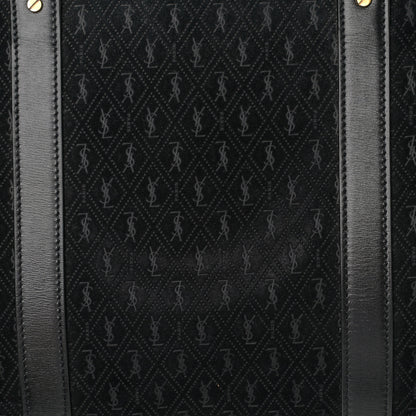 Saint Laurent Suede All-Over Monogram Medium Le Monogramme Duffle Black 21 of 24