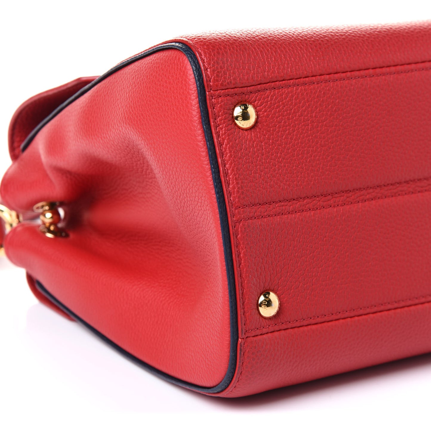 Grained Calfskin Monogram Double V Rubis