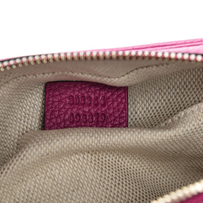 Gucci Pebbled Calfskin Small Soho Disco Bag Bright Bougainvillea 7 of 7