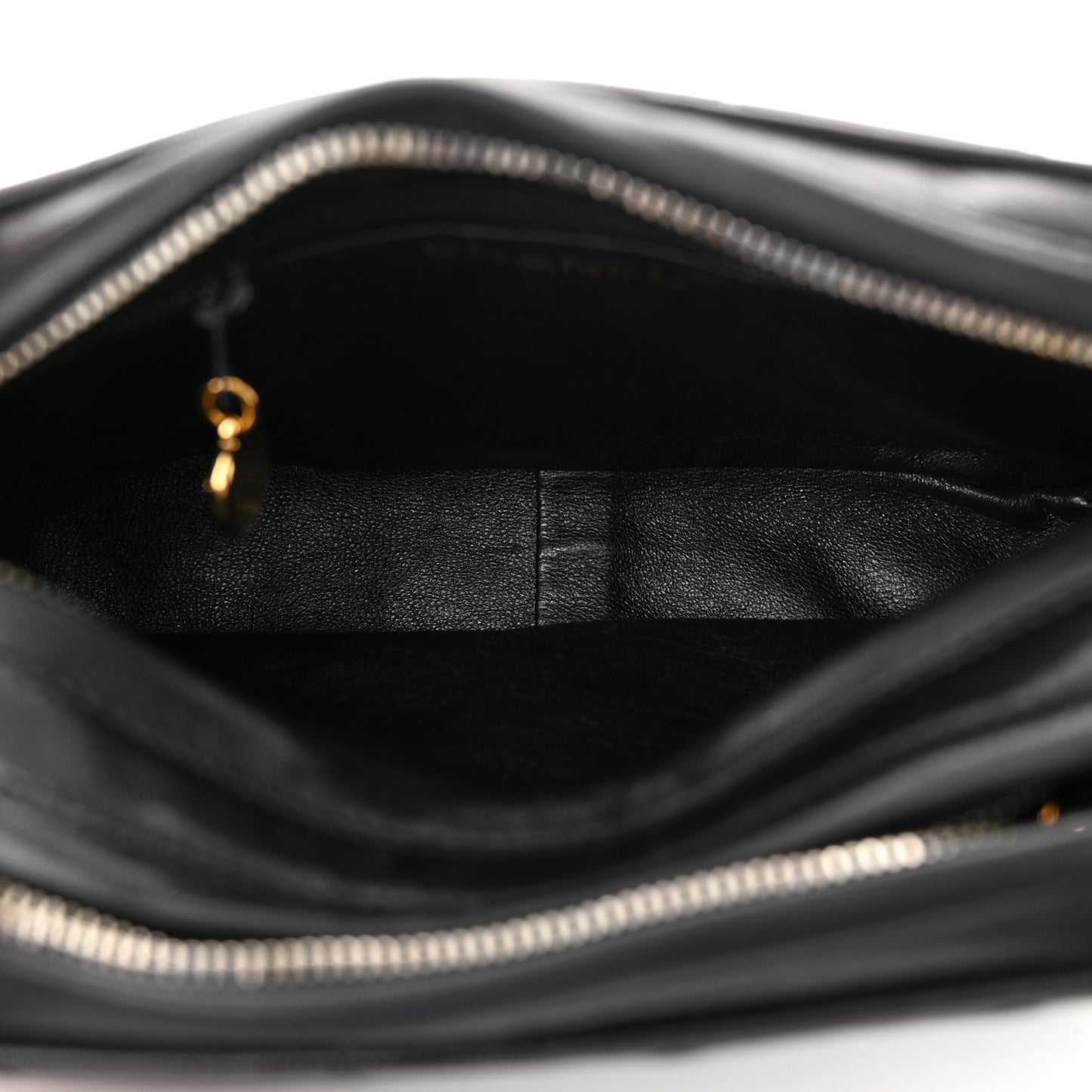Lambskin Quilted Small Diamond CC Camera Case Black