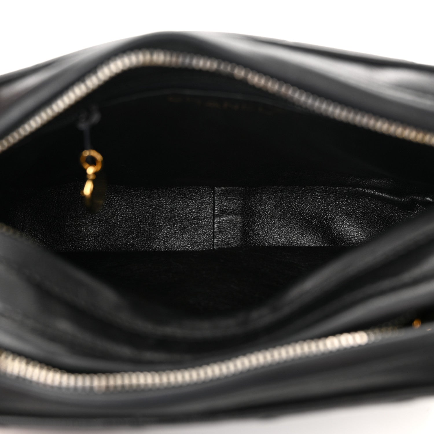 Chanel Lambskin Quilted Small Diamond CC Camera Case Black 5 of 15