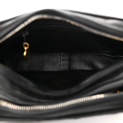 Chanel Lambskin Quilted Small Diamond CC Camera Case Black 5 of 15