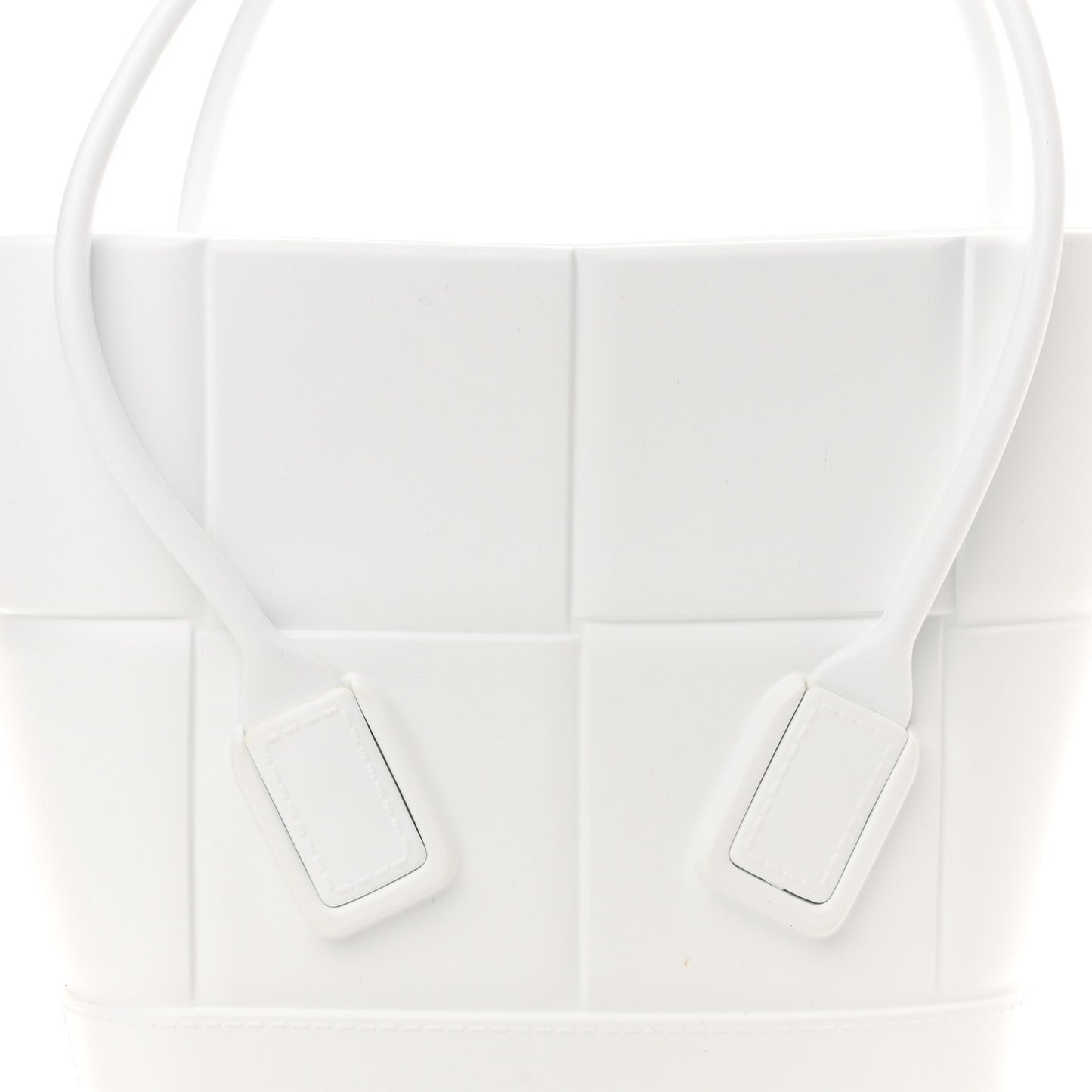Rubber Intrecciato Mini Arco Tote White