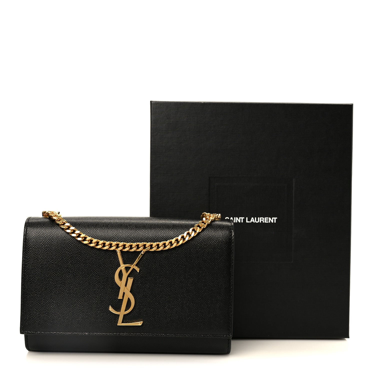 Saint Laurent Grain De Poudre Small Monogram Kate Satchel Black 12 of 12