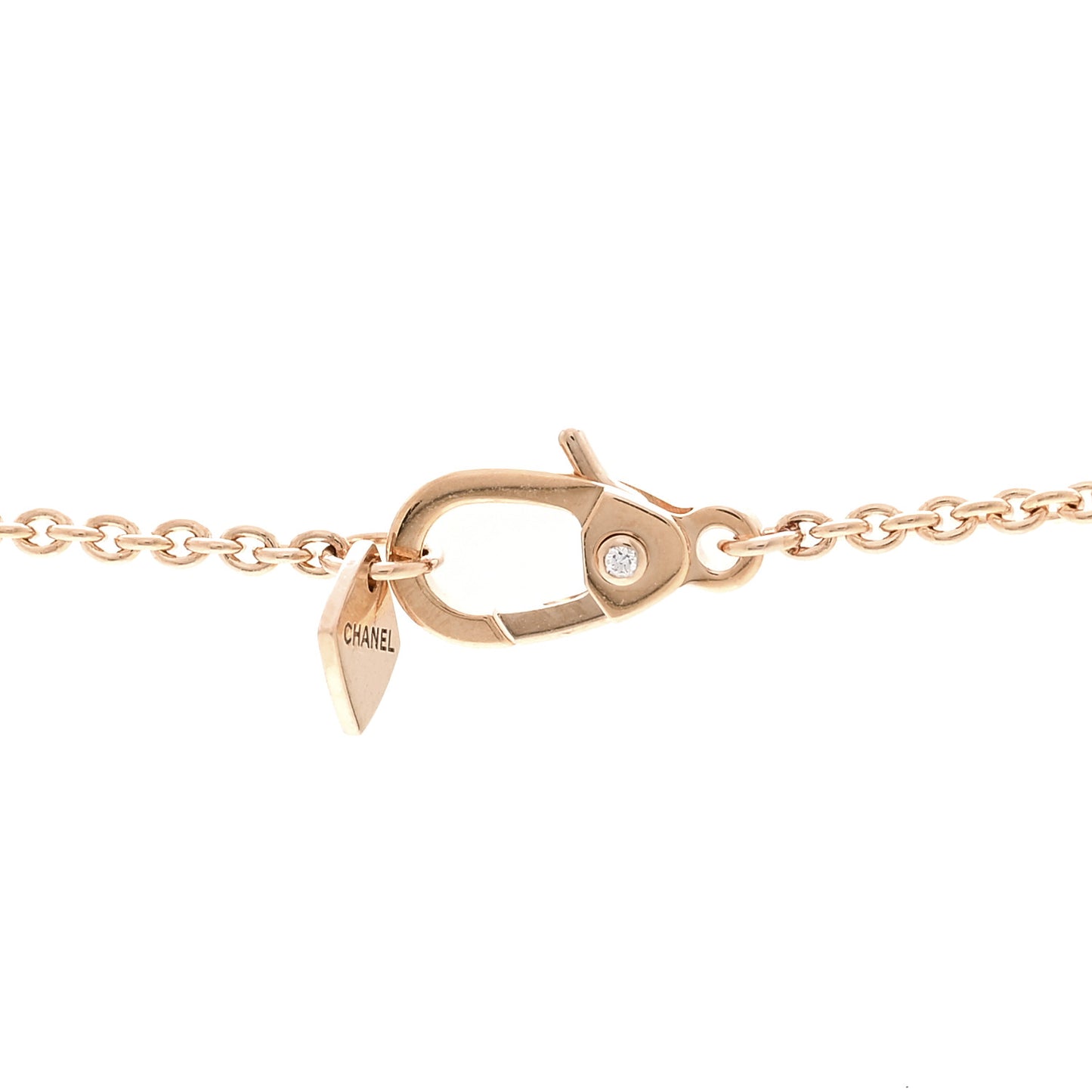 18K Beige Gold Diamond Coco Crush C Necklace