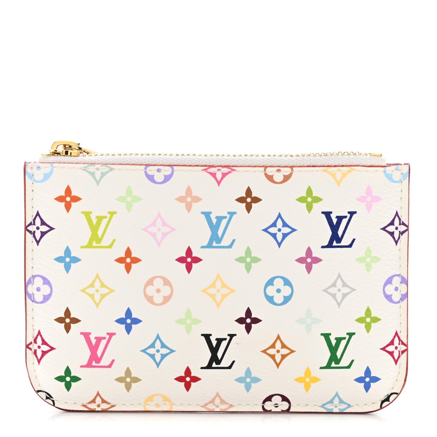 Monogram Multicolor Key Pouch  White Litchi