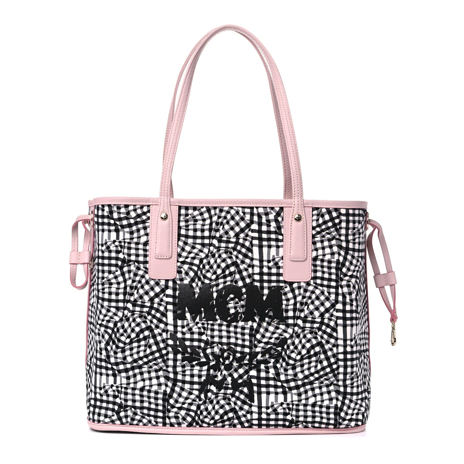 MCM Visetos Medium Liz Reversible Shopper Tote Powder Pink 9 of 13